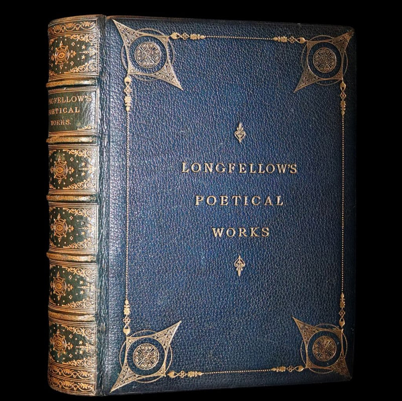 1877 Rare Victorian Book - The Poetical Works of Longfellow Illustrated by Sir John Gilbert.