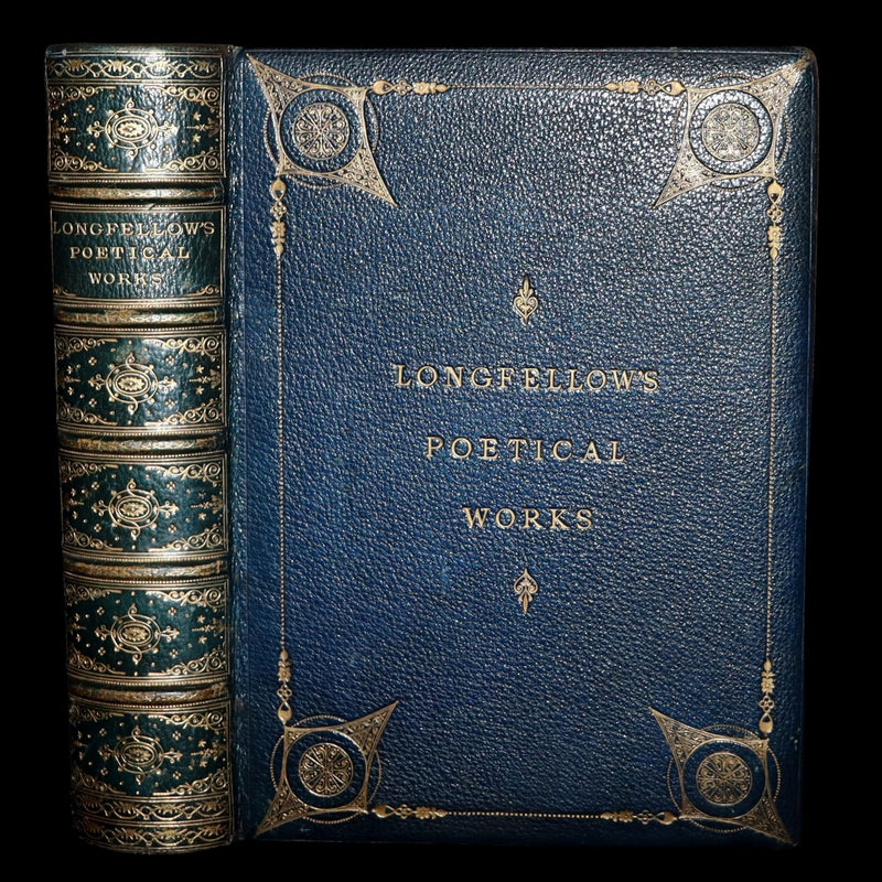 1877 Rare Victorian Book - The Poetical Works of Longfellow Illustrated by Sir John Gilbert.