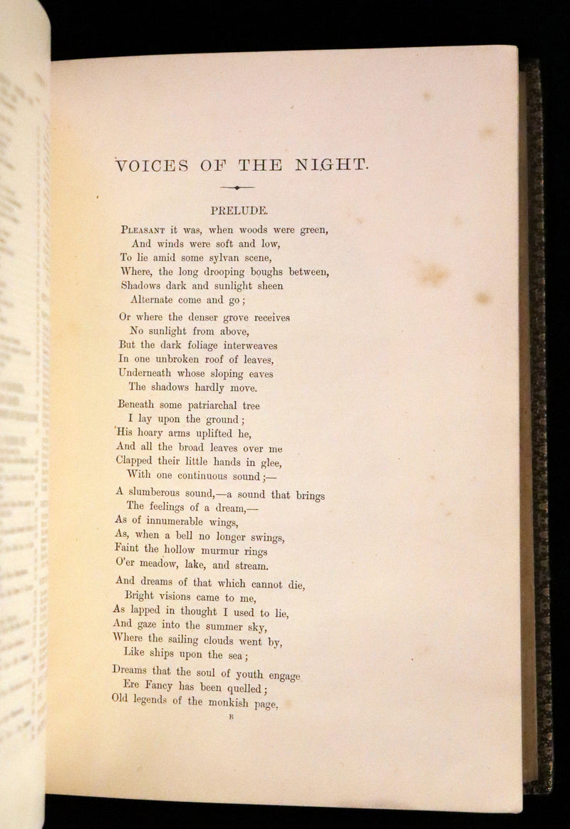 1877 Rare Victorian Book - The Poetical Works of Longfellow Illustrated by Sir John Gilbert.