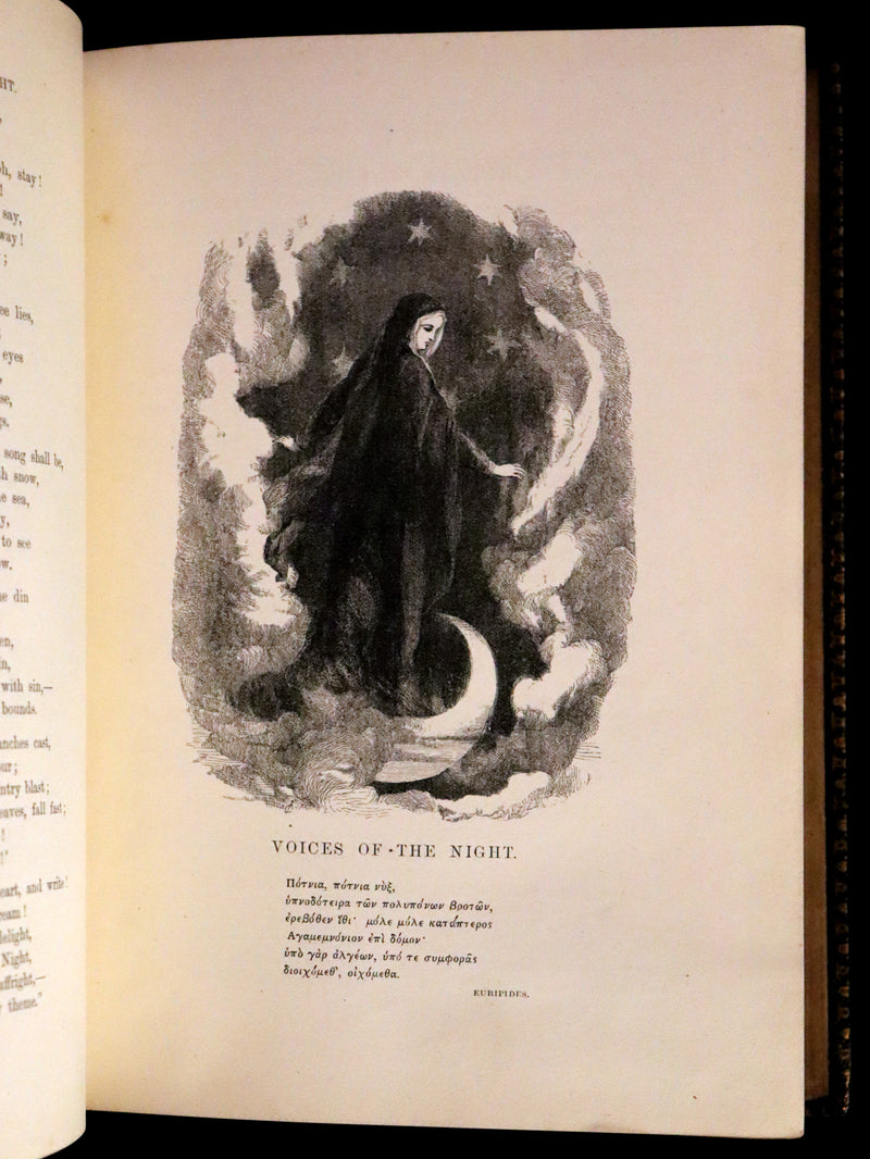 1877 Rare Victorian Book - The Poetical Works of Longfellow Illustrated by Sir John Gilbert.