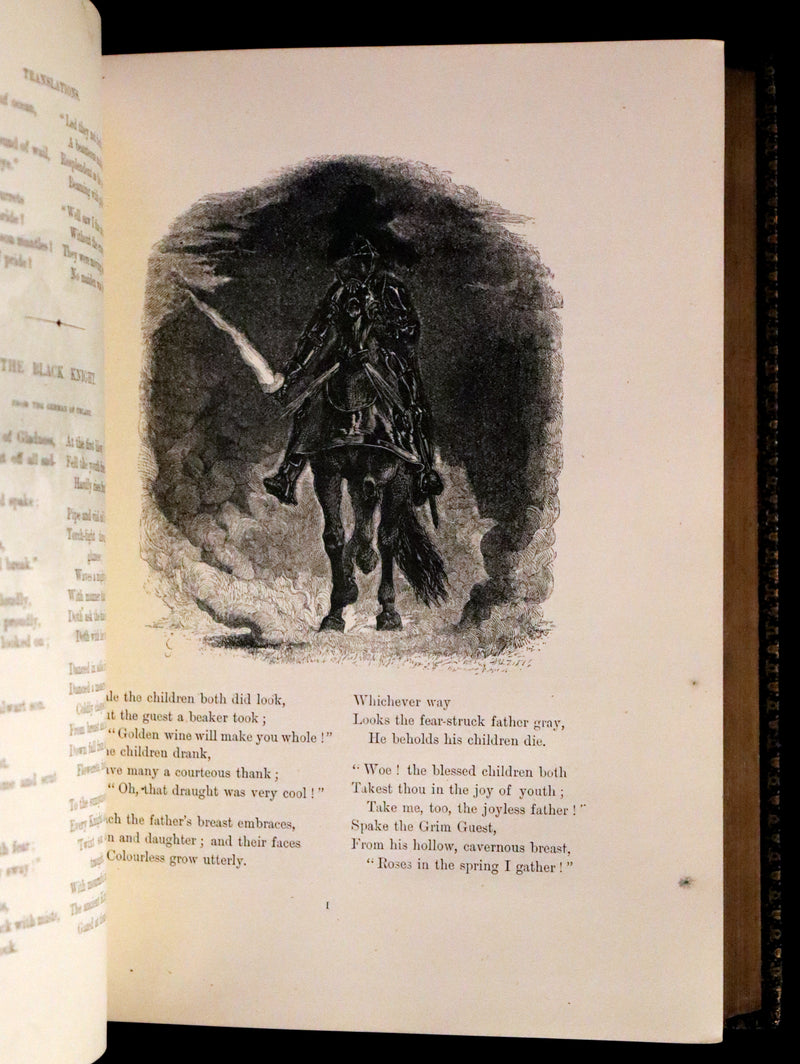 1877 Rare Victorian Book - The Poetical Works of Longfellow Illustrated by Sir John Gilbert.