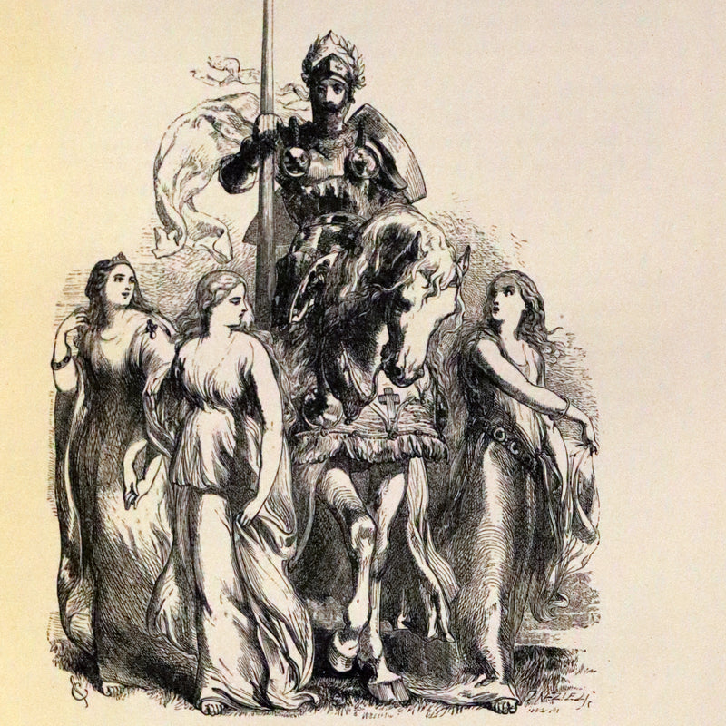 1877 Rare Victorian Book - The Poetical Works of Longfellow Illustrated by Sir John Gilbert.