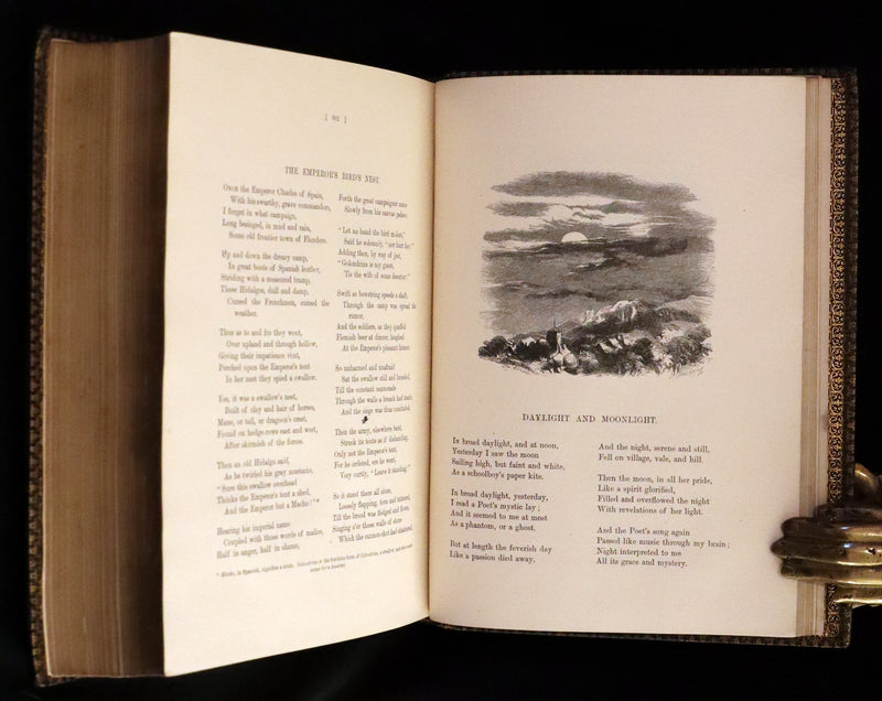 1877 Rare Victorian Book - The Poetical Works of Longfellow Illustrated by Sir John Gilbert.