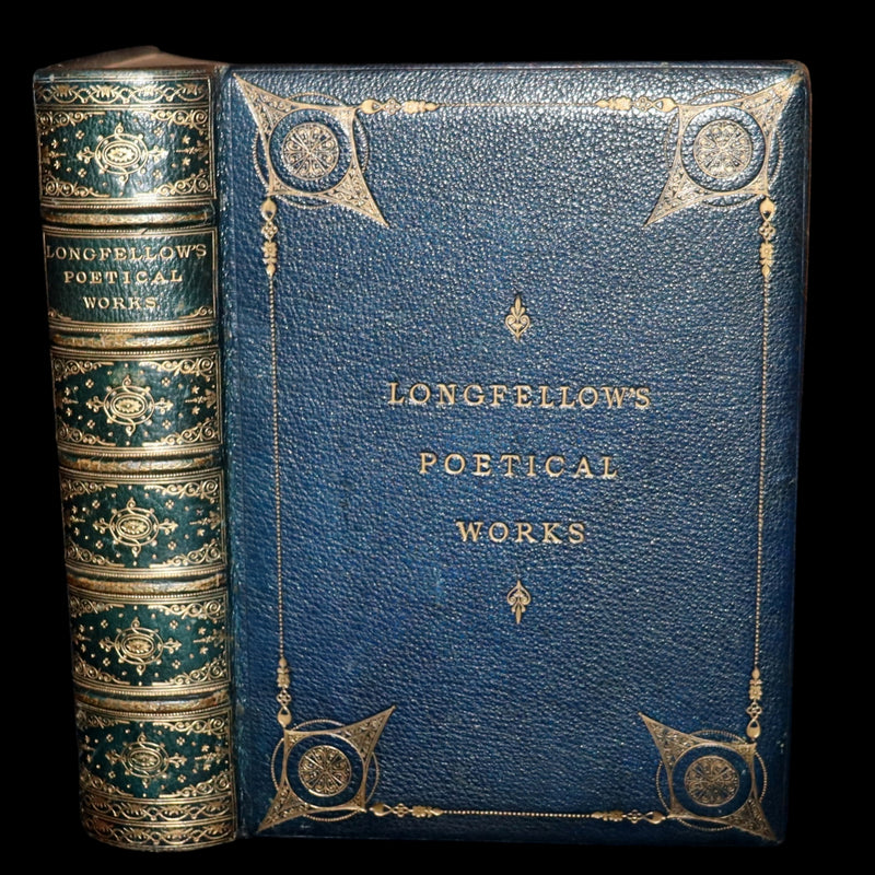1877 Rare Victorian Book - The Poetical Works of Longfellow Illustrated by Sir John Gilbert.