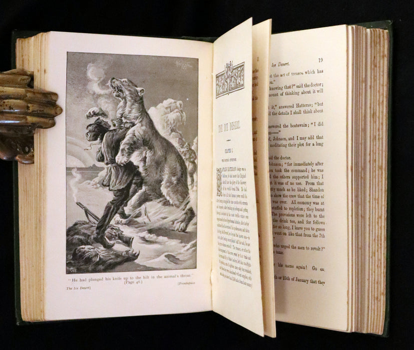 1900 Rare Book - JULES VERNE, Adventures of Captain Hatteras, Containing The English at the North Pole and The Ice Desert.