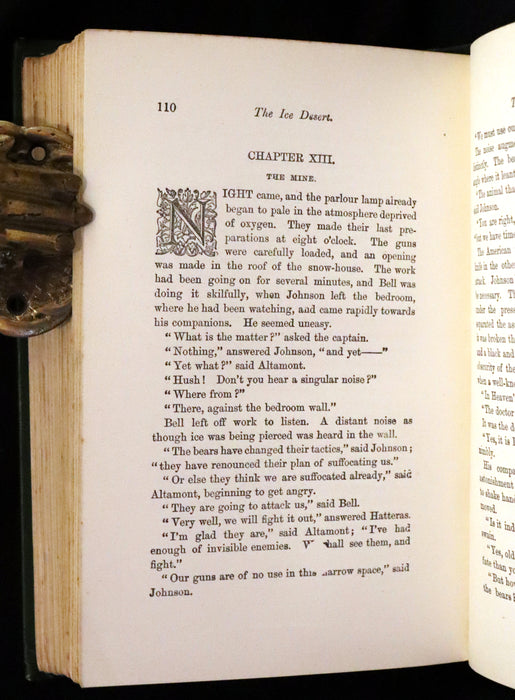 1900 Rare Book - JULES VERNE, Adventures of Captain Hatteras, Containing The English at the North Pole and The Ice Desert.