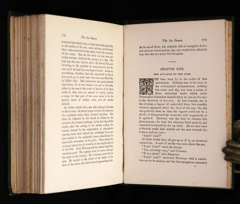 1900 Rare Book - JULES VERNE, Adventures of Captain Hatteras, Containing The English at the North Pole and The Ice Desert.