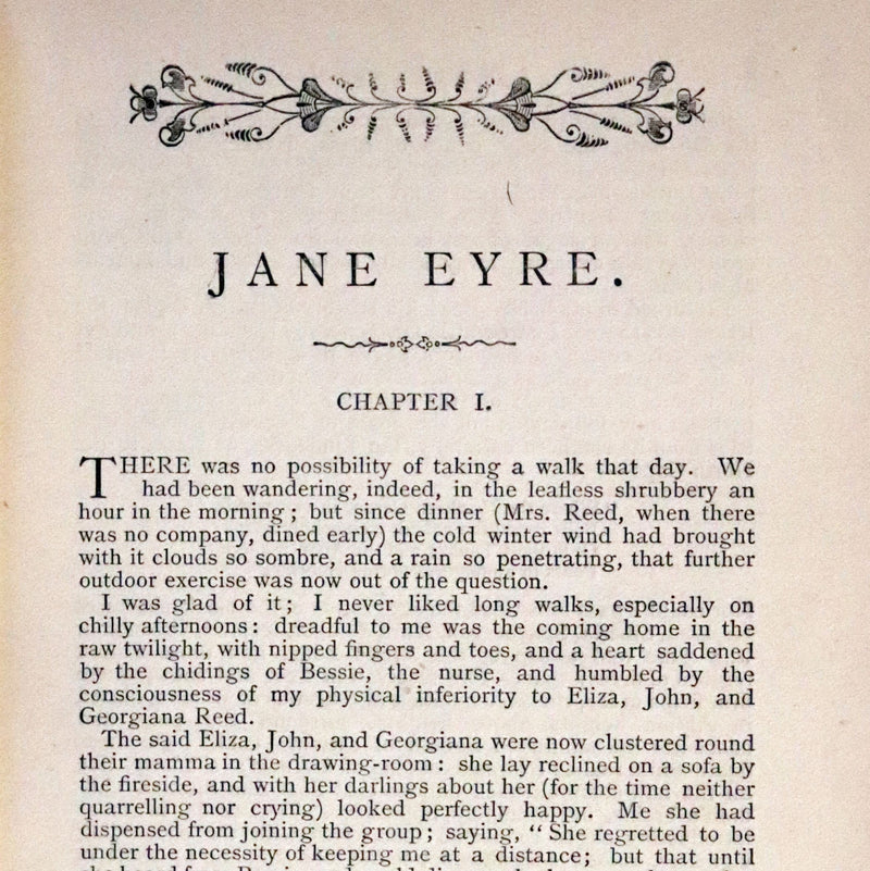 1885 Rare Victorian Edition - Jane Eyre. An Autobiography by Currer Bell (Charlotte Brontë).