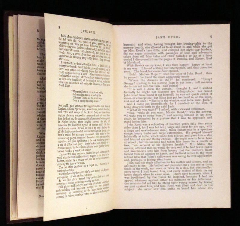 1885 Rare Victorian Edition - Jane Eyre. An Autobiography by Currer Bell (Charlotte Brontë).