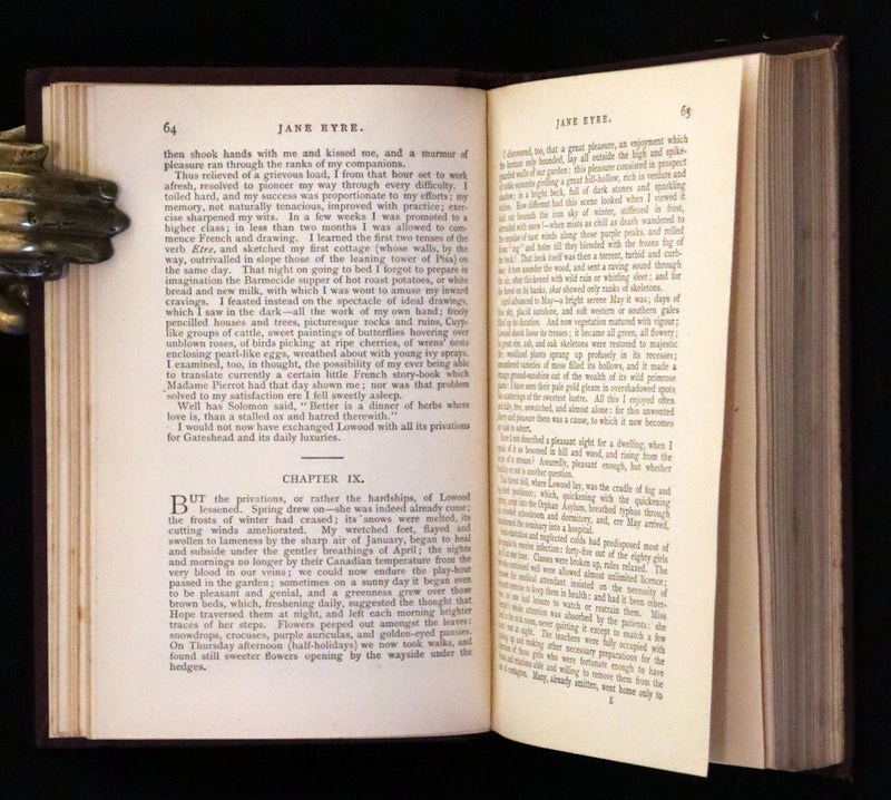1885 Rare Victorian Edition - Jane Eyre. An Autobiography by Currer Bell (Charlotte Brontë).
