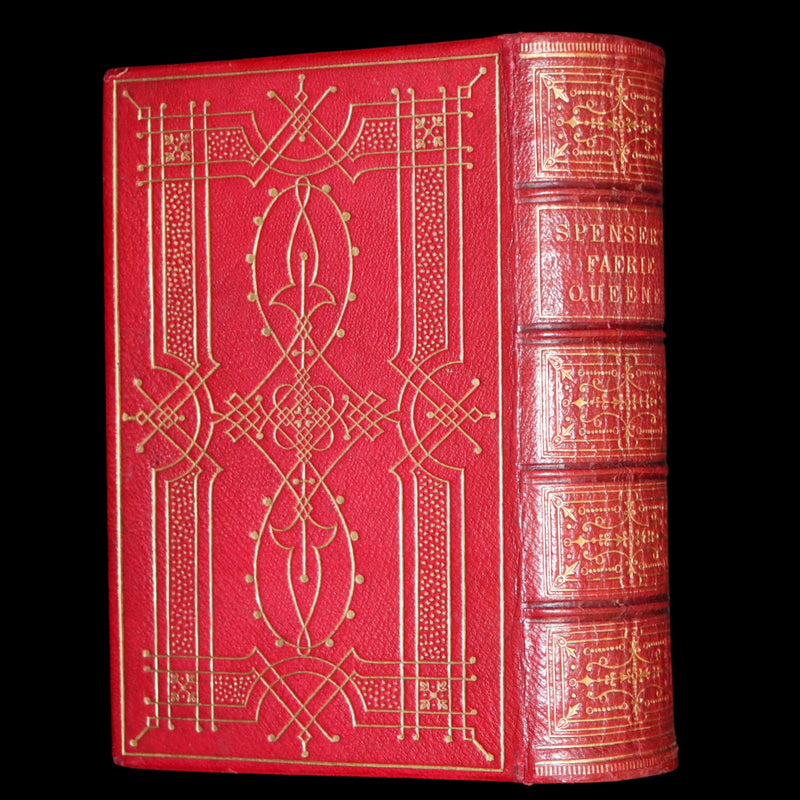 1855 Scarce Book with Fore-Edge Painting - The Faerie Queene by Edmund Spenser, Illustrated by Corbould.