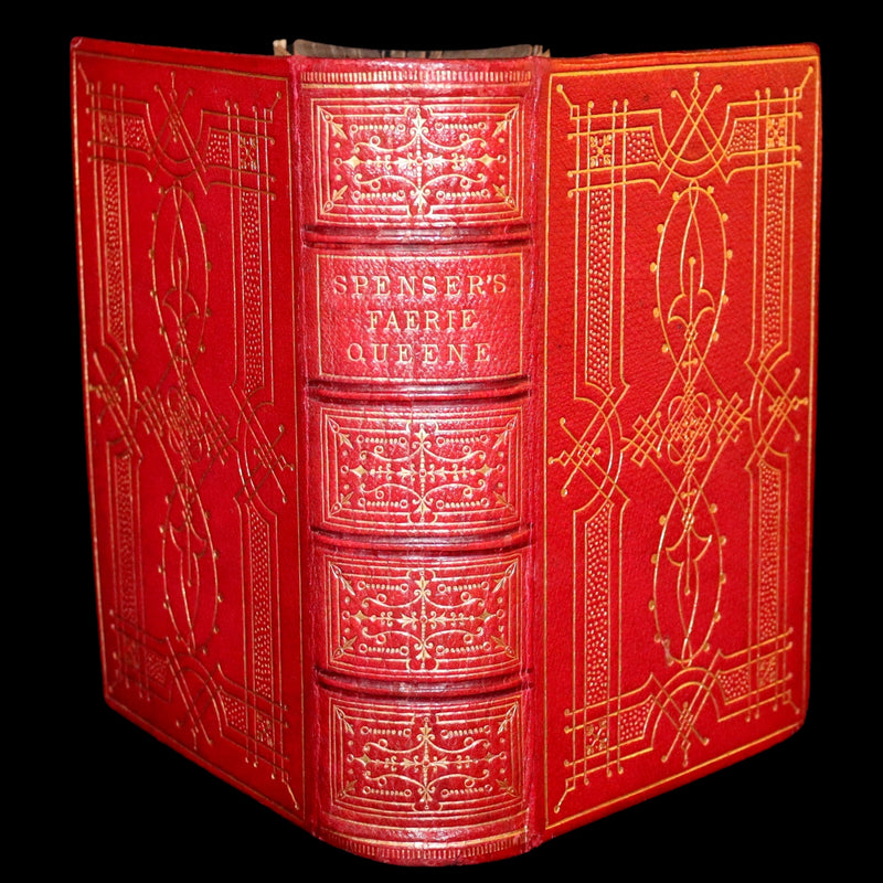 1855 Scarce Book with Fore-Edge Painting - The Faerie Queene by Edmund Spenser, Illustrated by Corbould.