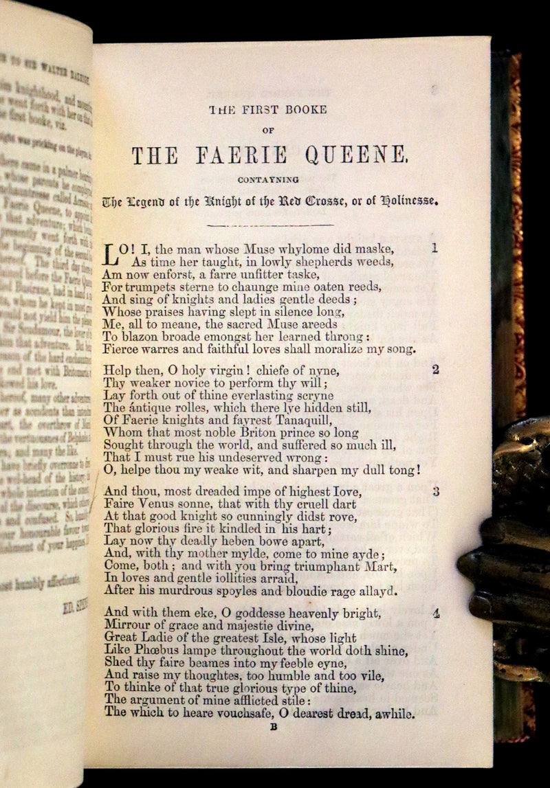 1855 Scarce Book with Fore-Edge Painting - The Faerie Queene by Edmund Spenser, Illustrated by Corbould.