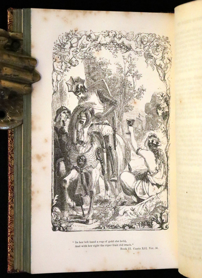 1855 Scarce Book with Fore-Edge Painting - The Faerie Queene by Edmund Spenser, Illustrated by Corbould.