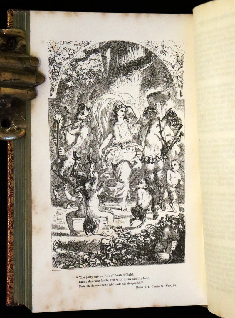 1855 Scarce Book with Fore-Edge Painting - The Faerie Queene by Edmund Spenser, Illustrated by Corbould.