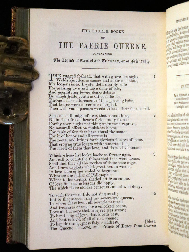 1855 Scarce Book with Fore-Edge Painting - The Faerie Queene by Edmund Spenser, Illustrated by Corbould.