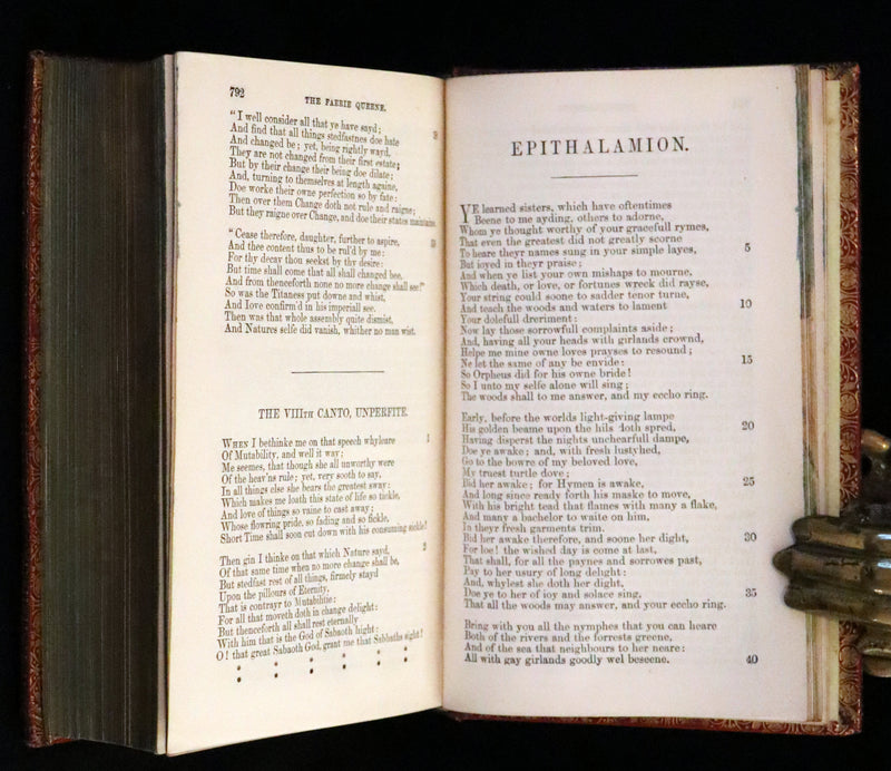 1855 Scarce Book with Fore-Edge Painting - The Faerie Queene by Edmund Spenser, Illustrated by Corbould.