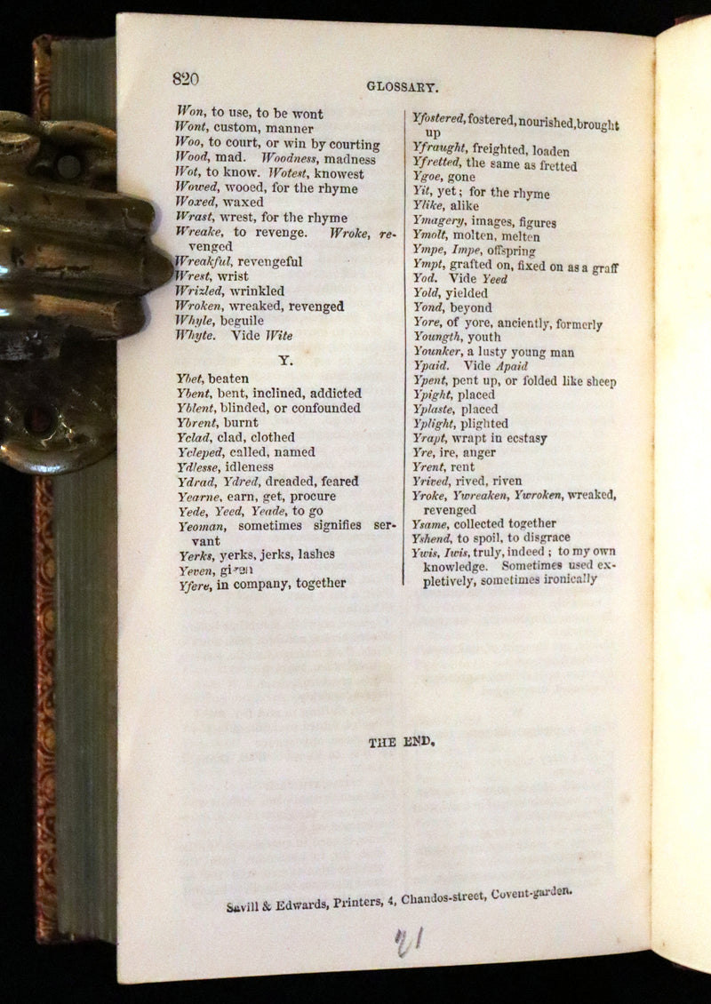 1855 Scarce Book with Fore-Edge Painting - The Faerie Queene by Edmund Spenser, Illustrated by Corbould.