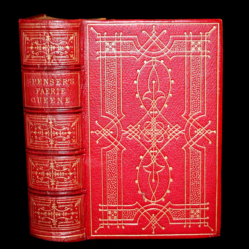 1855 Scarce Book with Fore-Edge Painting - The Faerie Queene by Edmund Spenser, Illustrated by Corbould.
