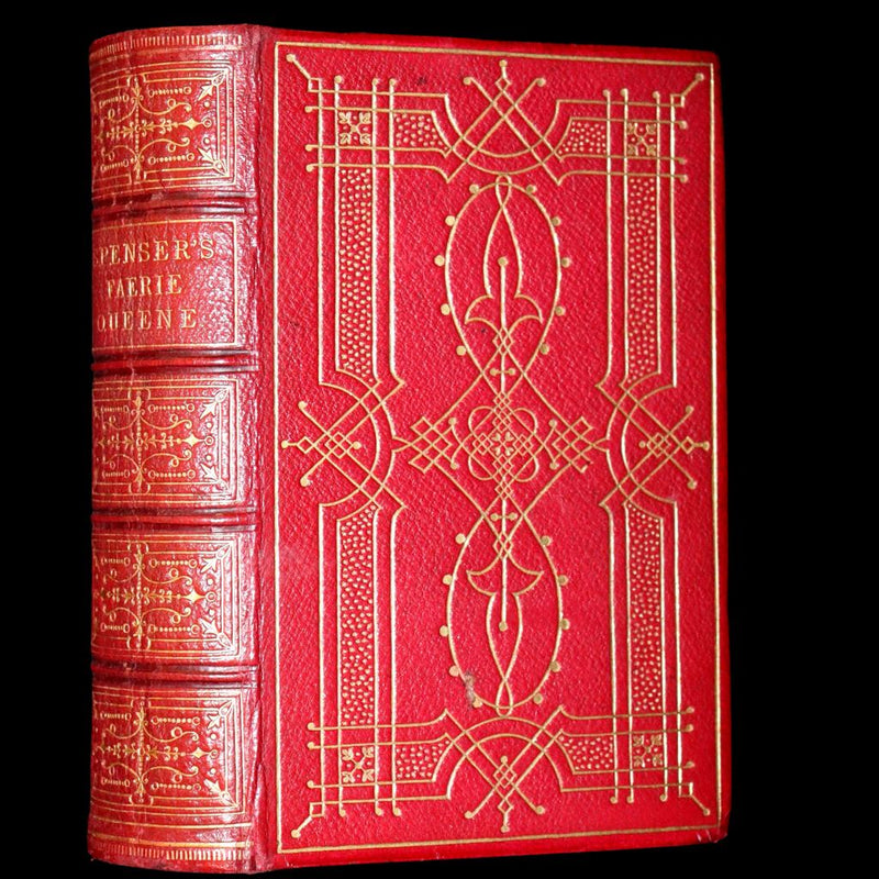 1855 Scarce Book with Fore-Edge Painting - The Faerie Queene by Edmund Spenser, Illustrated by Corbould.