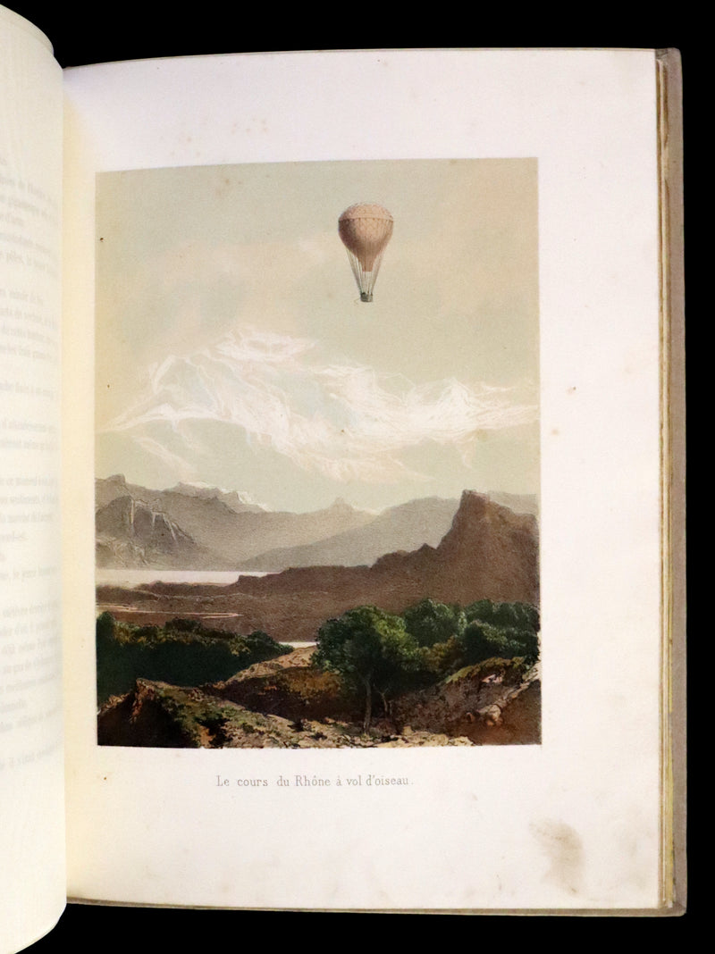 1870 Rare French Ballooning Book - Adventures of Paul Abducted by a Balloon (Aventures de Paul enlevé par un ballon).