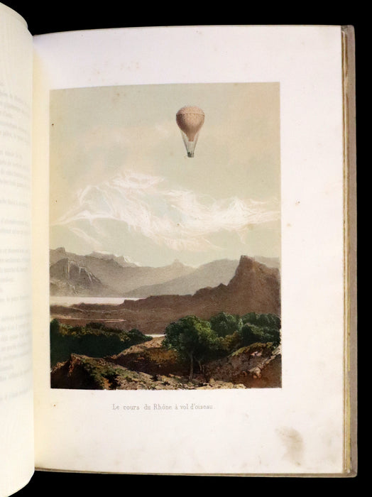 1870 Rare French Ballooning Book - Adventures of Paul Abducted by a Balloon (Aventures de Paul enlevé par un ballon).