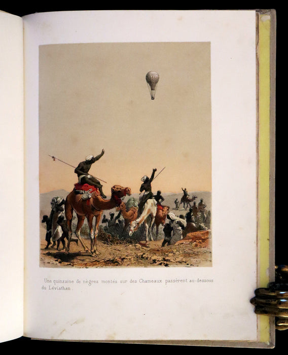 1870 Rare French Ballooning Book - Adventures of Paul Abducted by a Balloon (Aventures de Paul enlevé par un ballon).