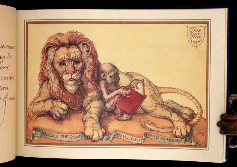 1999 First Edition - Animal Wisdom written and illustrated by Charles van Sandwyk. With original bookmark.