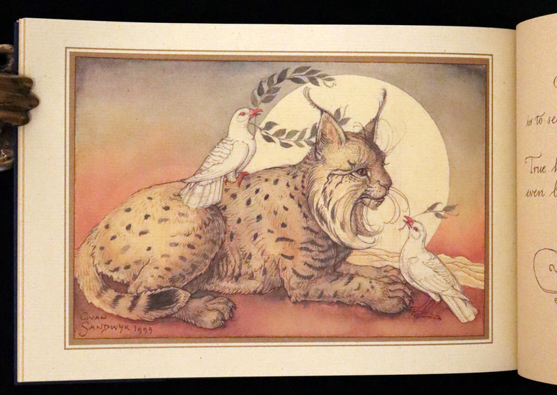 1999 First Edition - Animal Wisdom written and illustrated by Charles van Sandwyk. With original bookmark.