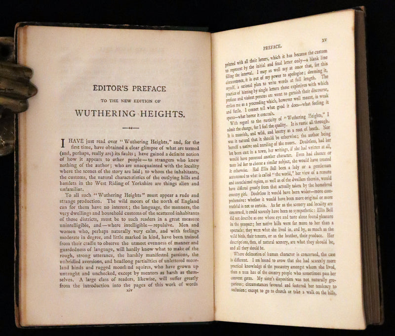 1889 Rare Victorian Book - Wuthering Heights by Emily Brontë and Agnes Grey by Anne Brontë.