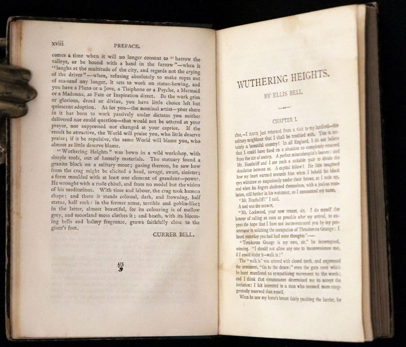 1889 Rare Victorian Book - Wuthering Heights by Emily Brontë and Agnes Grey by Anne Brontë.