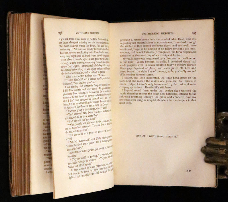 1889 Rare Victorian Book - Wuthering Heights by Emily Brontë and Agnes Grey by Anne Brontë.