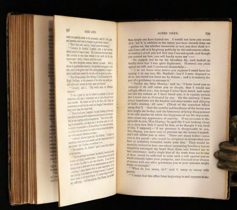 1889 Rare Victorian Book - Wuthering Heights by Emily Brontë and Agnes Grey by Anne Brontë.