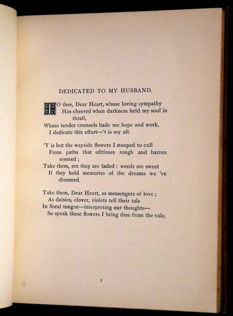 1882 Scarce First Edition - A Symphony in Dreamland by Alice E. Lord.