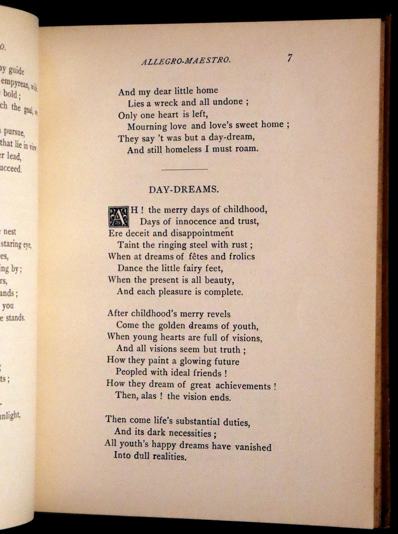 1882 Scarce First Edition - A Symphony in Dreamland by Alice E. Lord.