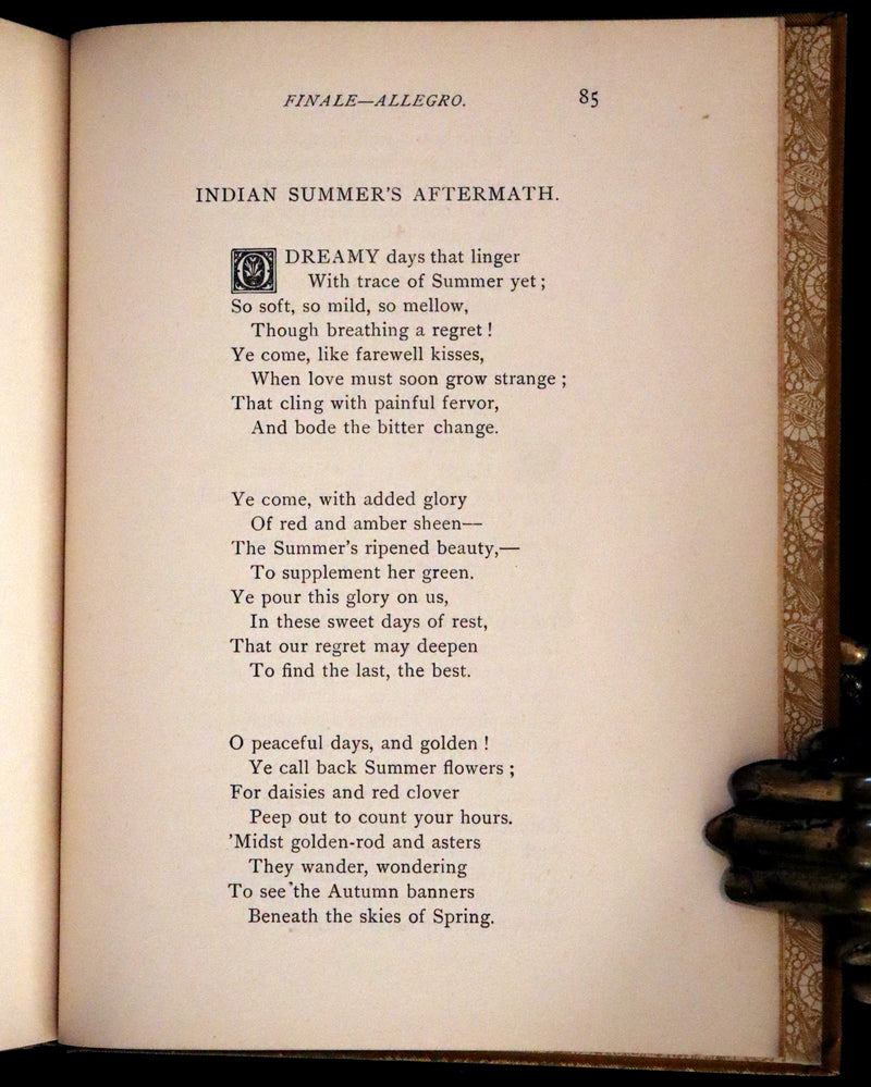1882 Scarce First Edition - A Symphony in Dreamland by Alice E. Lord.