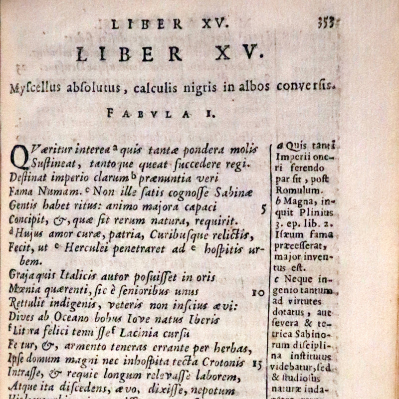 1668 Rare Latin Book - OVID's Metamorphoses - Metamorphoseon libri XV cum notis Farnabii.