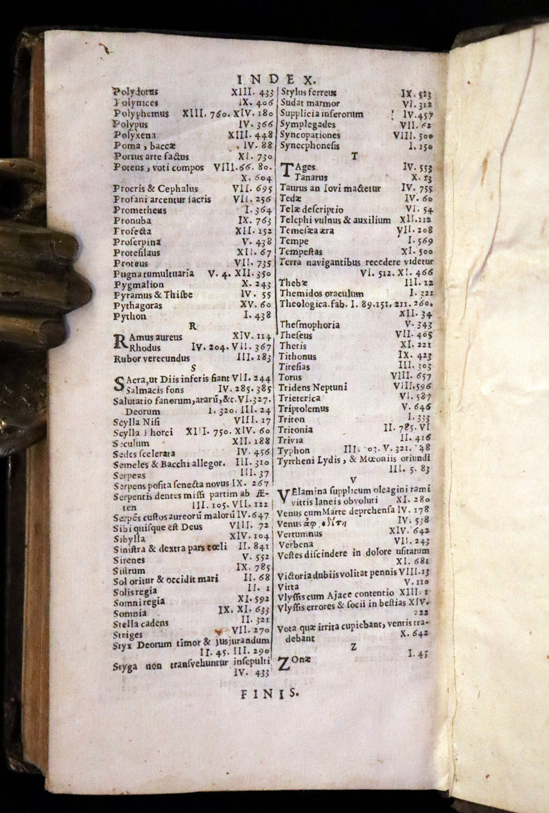 1668 Rare Latin Book - OVID's Metamorphoses - Metamorphoseon libri XV cum notis Farnabii.