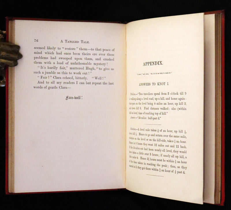 1886 Rare Book - A Tangled Tale by Lewis Carroll, illustrated by Arthur B. Frost.