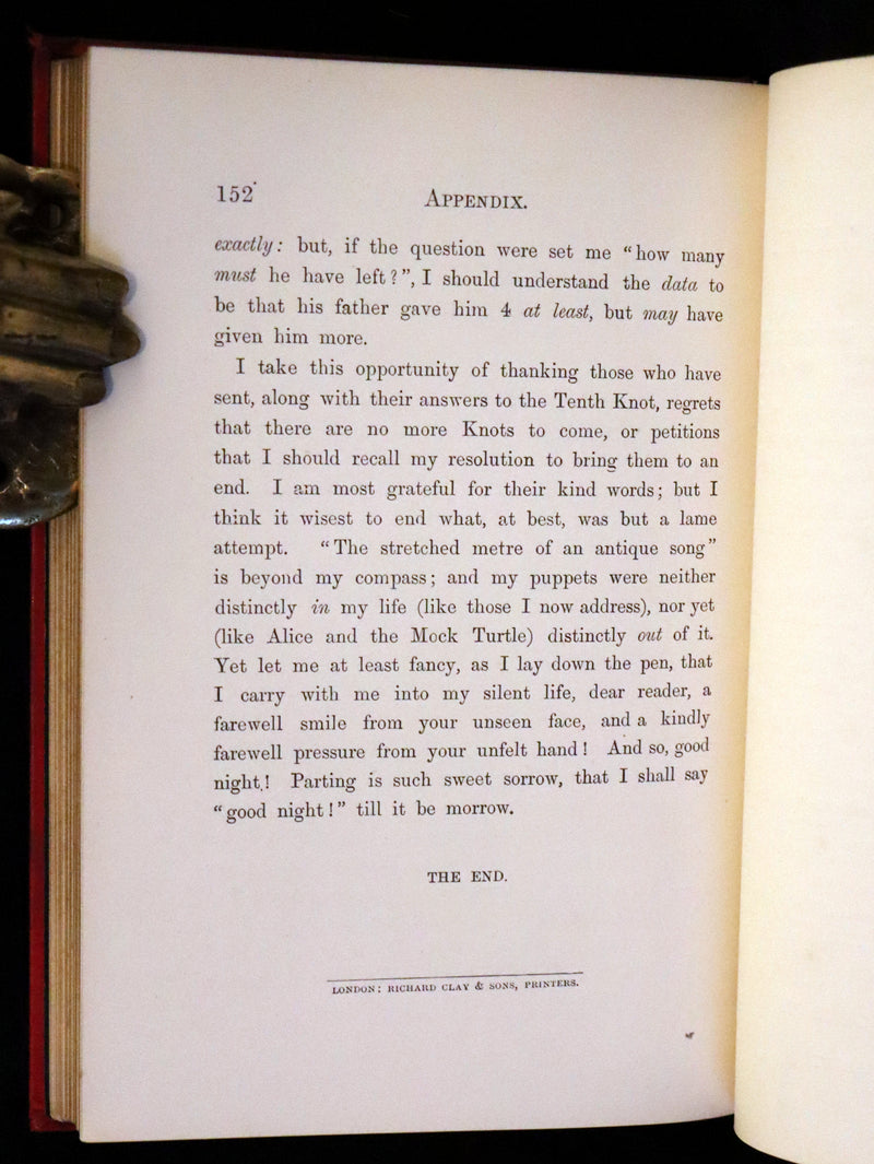 1886 Rare Book - A Tangled Tale by Lewis Carroll, illustrated by Arthur B. Frost.