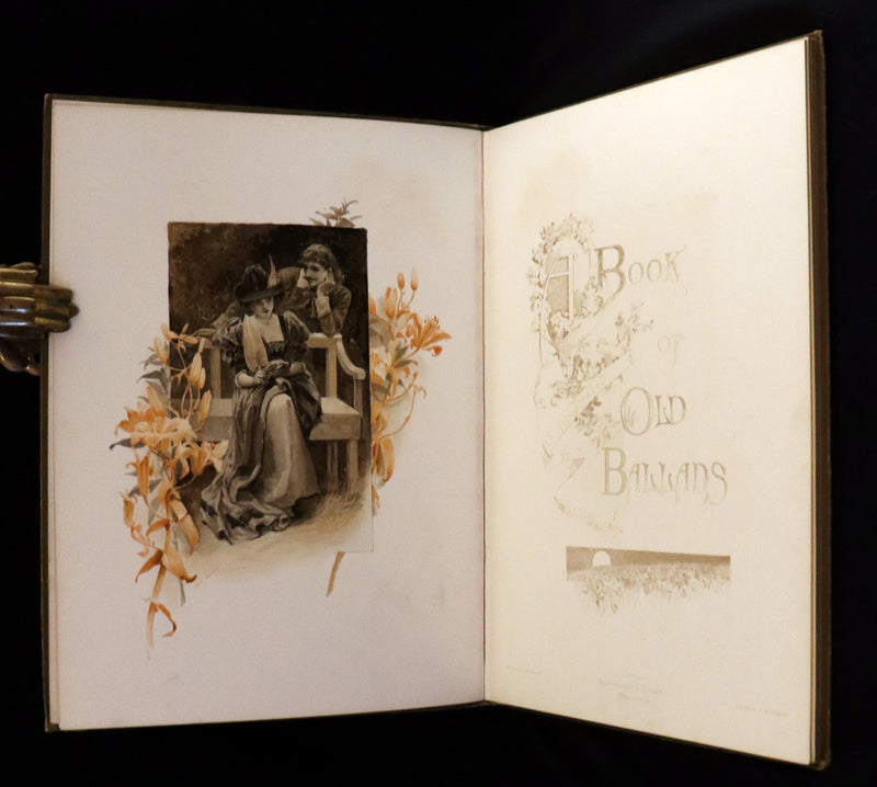 1890 Scarce First Edition -  A Book of Old Ballads beautifully illustrated by Alice Havers.