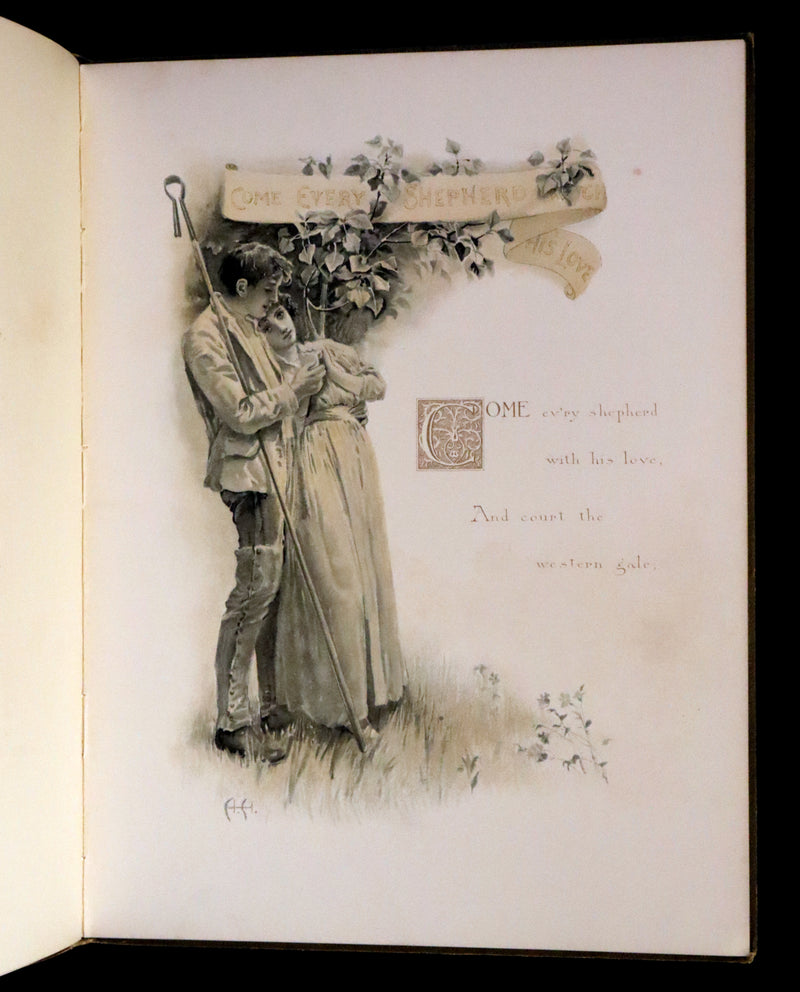 1890 Scarce First Edition -  A Book of Old Ballads beautifully illustrated by Alice Havers.