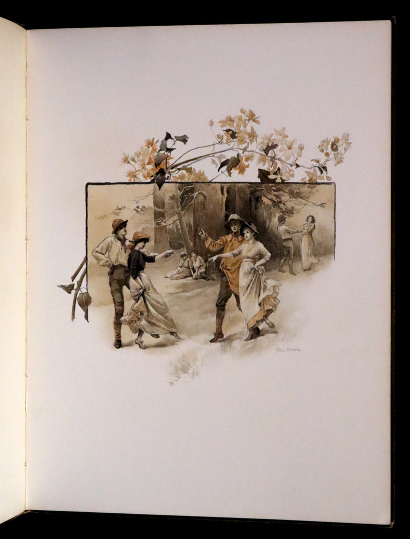 1890 Scarce First Edition -  A Book of Old Ballads beautifully illustrated by Alice Havers.