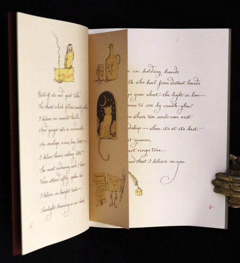 2012 Scarce First Edition - I Believe: Two Poems and a Hidden Thought by Charles van Sandwyk.