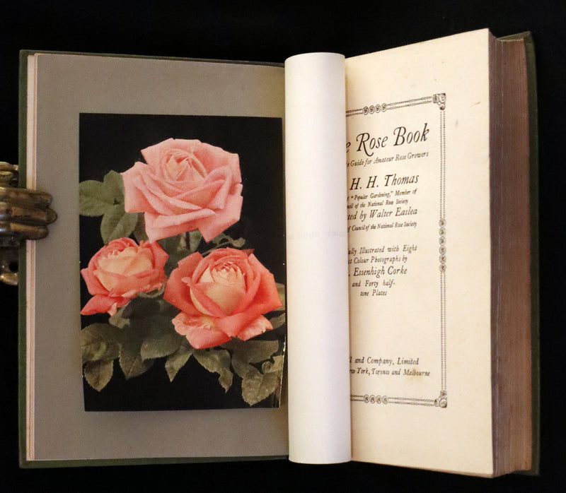 1920 Rare Book - THE ROSE BOOK, A Complete Guide for Amateur Rose Growers by H.H. Thomas.