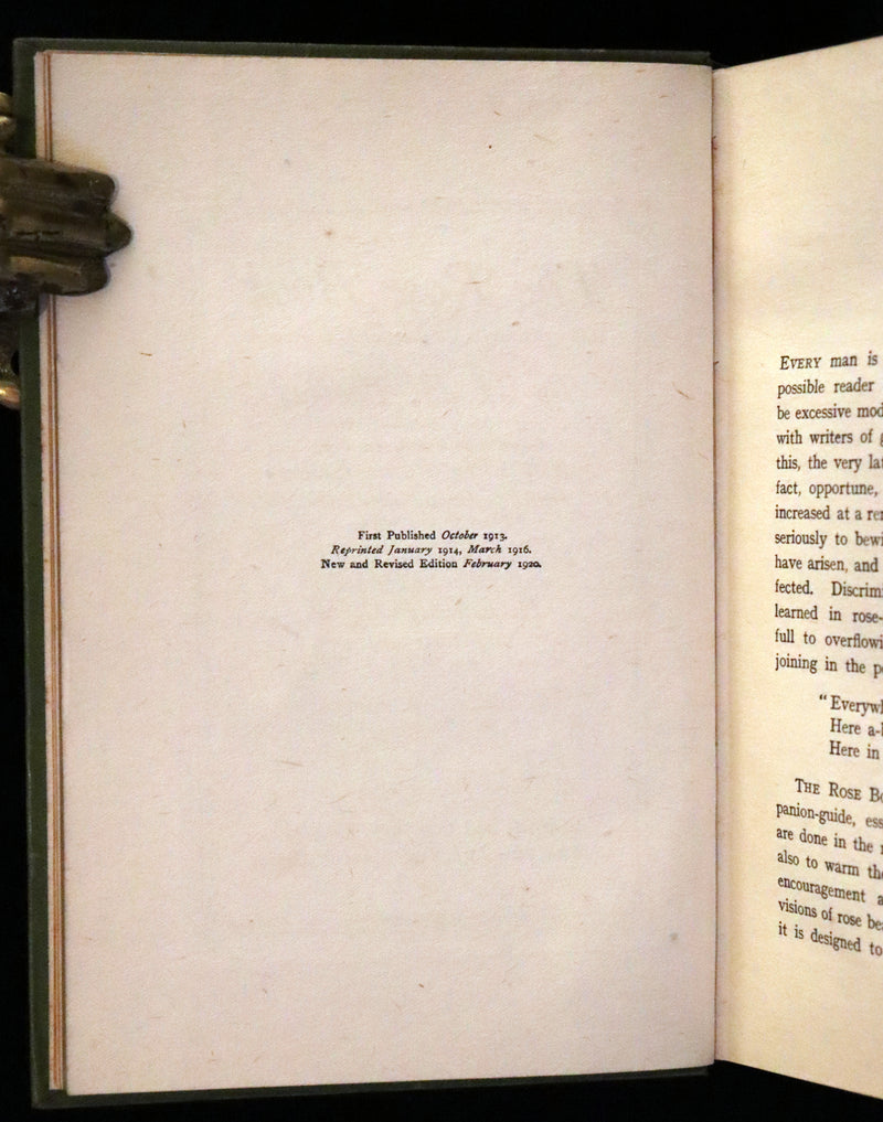 1920 Rare Book - THE ROSE BOOK, A Complete Guide for Amateur Rose Growers by H.H. Thomas.
