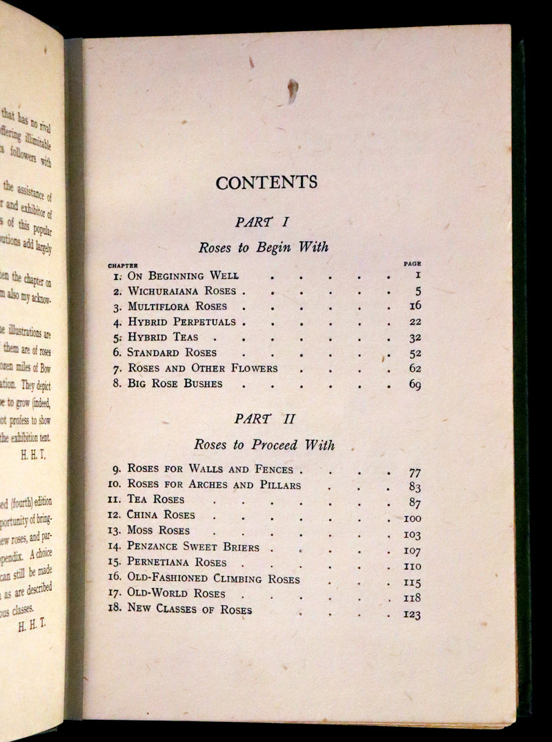 1920 Rare Book - THE ROSE BOOK, A Complete Guide for Amateur Rose Growers by H.H. Thomas.