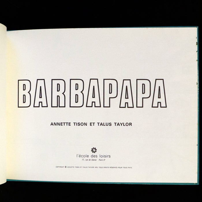 1970 Scarce French First Edition - Barbapapa by Annette Tison and Talus Taylor.