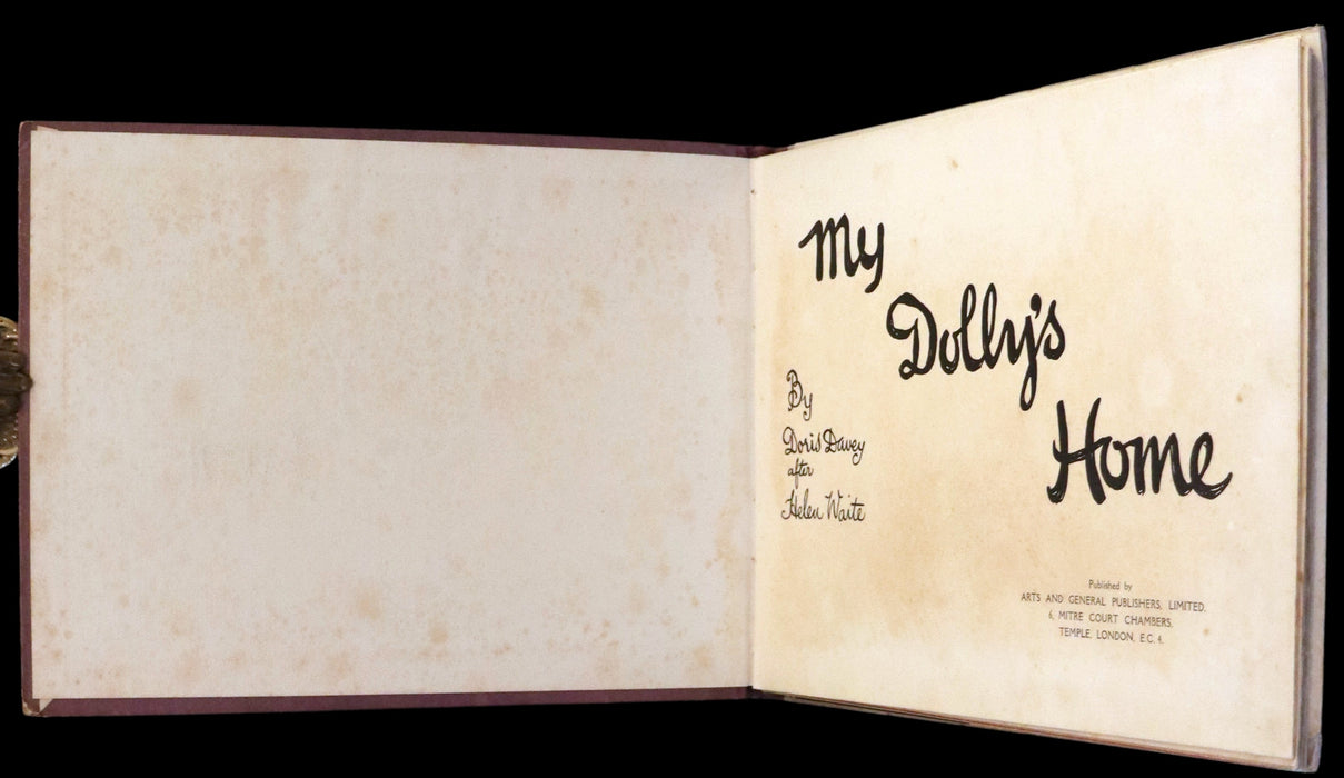 1921 Rare First Edition - My Dolly's Home, Interactive Dollhouse Book by Margarethe Stannard.