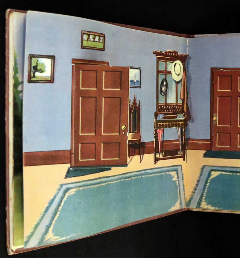 1921 Rare First Edition - My Dolly's Home, Interactive Dollhouse Book by Margarethe Stannard.
